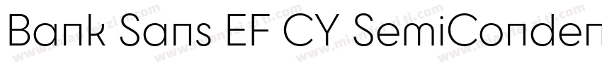 Bank Sans EF CY SemiCondensed字体转换